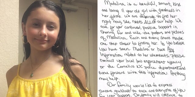 Investigators on Thursday shared a handwritten, personal message from the family of Madalina Cojocari.