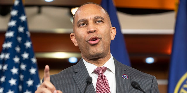 Incoming Democratic Leader Rep. Hakeem Jeffries (D-NY), speaks during a press conference with incoming House Democratic Leadership at the U.S. Capitol on December 13, 2022 in Washington, DC. 