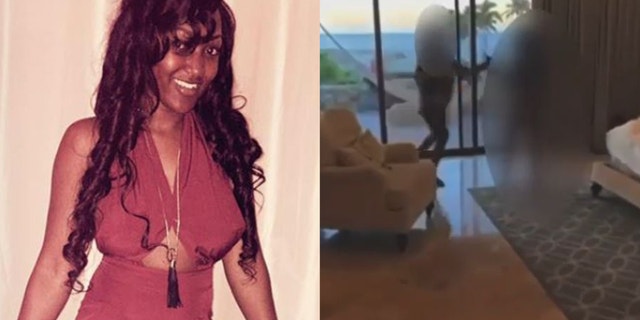 (L) Shanquella Robinson (R) New York Post video showing Robinson being beaten