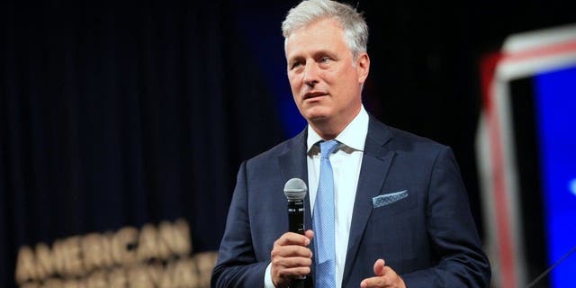 Robert O'Brien, former national security adviser, speaks during the Conservative Political Action Conference (CPAC) in Dallas, Texas, U.S., on Saturday, July 10, 2021.