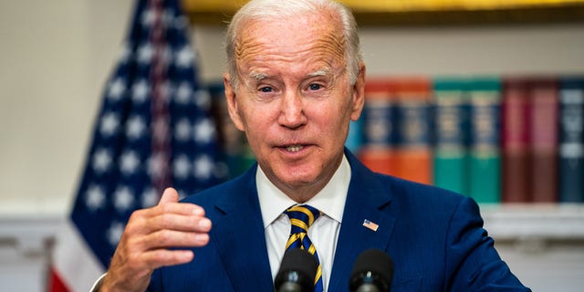 President Biden delivers remarks regarding student loan debt forgiveness in the Roosevelt Room of the White House on Wednesday, Aug. 24, 2022.