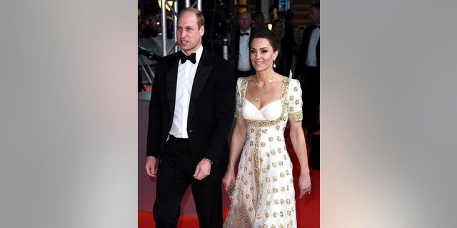 Prince William and Kate Middleton are seen here attending BAFTA (British Academy Film and Television Awards) at Royal Albert Hall on February 02, 2020, in London, England.