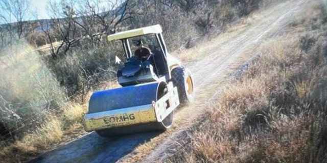 Suspected illegal immigrant steals road roller from Texas ranch. 