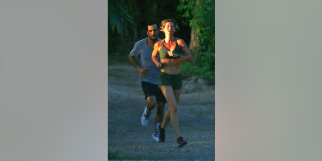 Gisele Bündchen jogs with her jiu-jitsu instructor Joaquim Valente in Costa Rica.