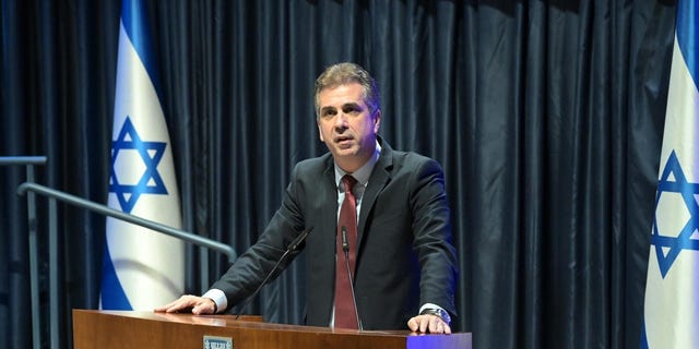 Israeli Foreign Minister Eli Cohen speaks during a press conference in Jerusalem on Jan. 2, 2023.