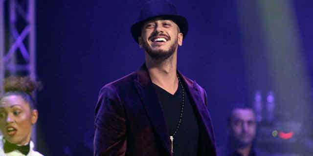 Moroccan singer Saad Lamjarred performs in Casablanca, Morocco, on Jan. 15, 2016. The trial for Lamjarred, who is accused of aggravated rape, started in Paris on Monday. 