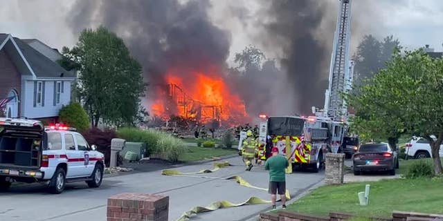 Firefighters in Plum neighborhood after explosion