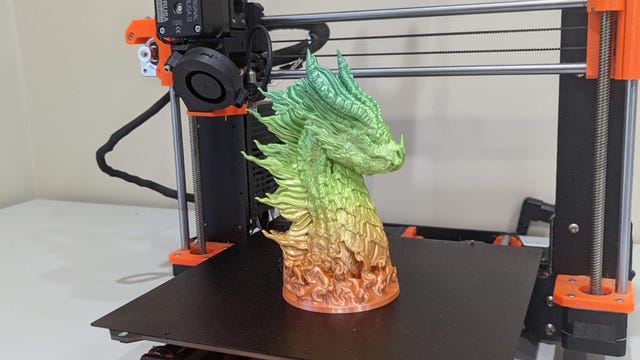 Elder dragon by Fotis Mint printed in rainbow PLA