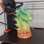 Elder dragon by Fotis Mint printed in rainbow PLA