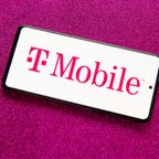 T-Mobile logo on a phone screen