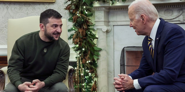 Zelenskyy sitting with Biden