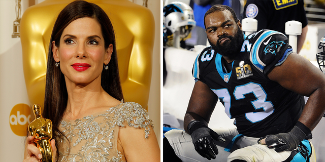 photo of Sandra Bullock and Michael Oher