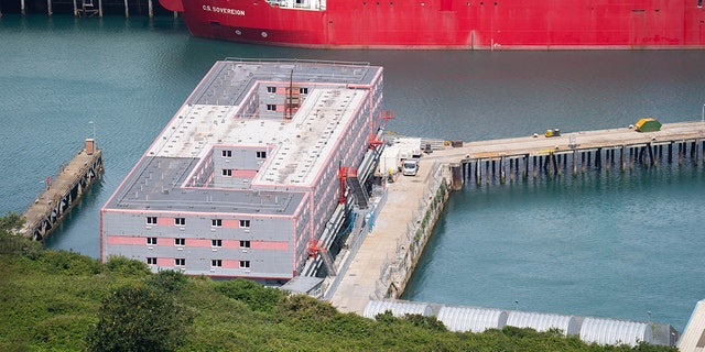 Barge for migrants in UK