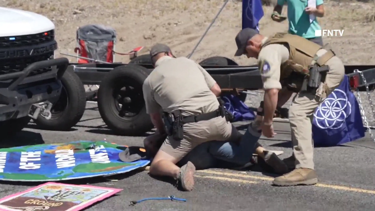 Police arrest environmental protester in Nevada