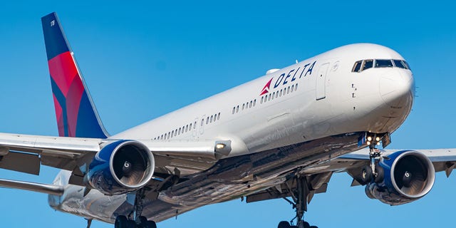 Delta Air Lines Boeing 767 airplane at Frankfurt