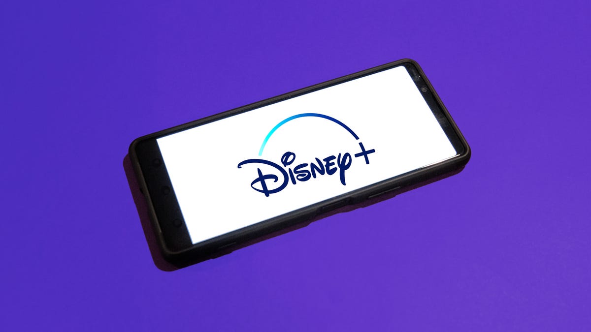 Disney+ logo on a phone