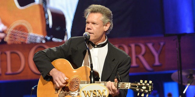 Randy Travis performing at the funeral of George Jones