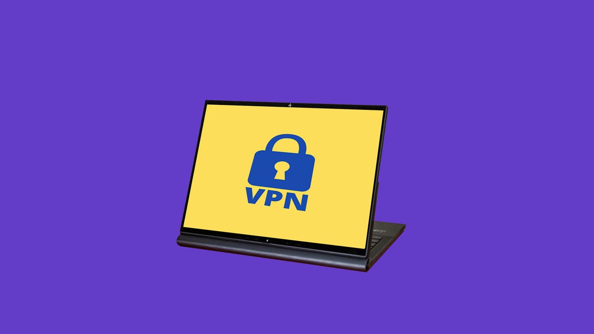 VPN service on a laptop