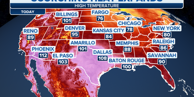 Heat expands across the country on Thursday