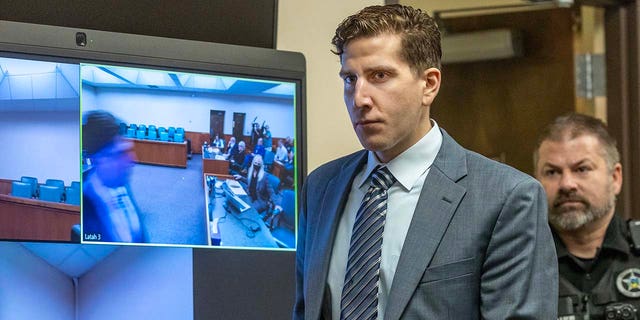 Bryan Kohberger looks on while in the courtroom