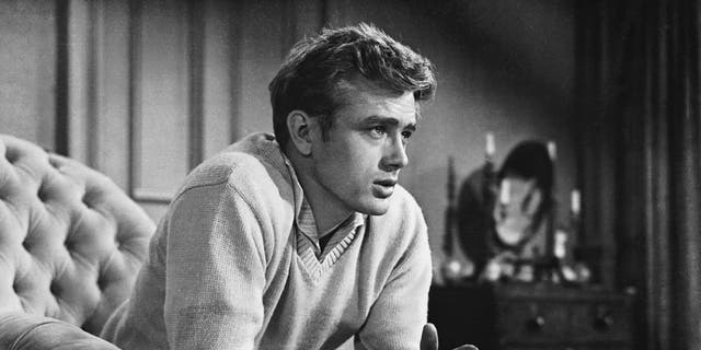 James Dean black and white photo