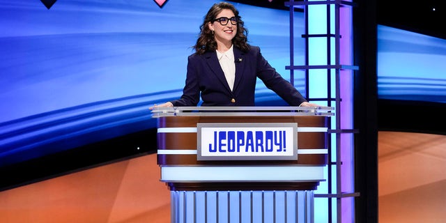 Mayim Bialik hosting jeopardy