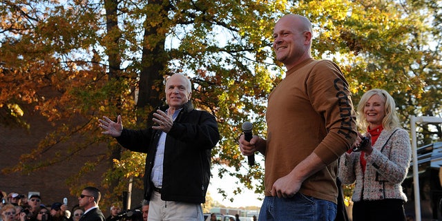 McCain and Joe the Plumber on stage