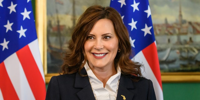 Whitmer during visit to Latvia