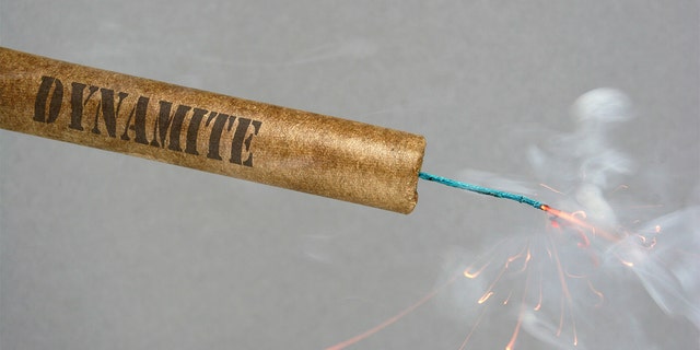 Dynamite stick stock photo