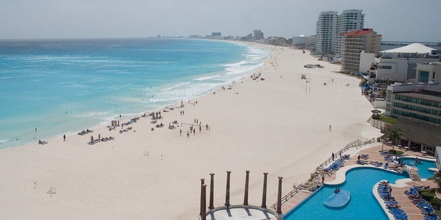 the Gaviota Azul beach in Cancun, Mexico