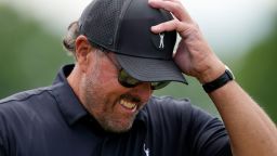 Phil Mickelson walks on the fourth hole during the first round of the U.S. Open golf tournament at The Country Club, Thursday, June 16, 2022, in Brookline, Mass. 