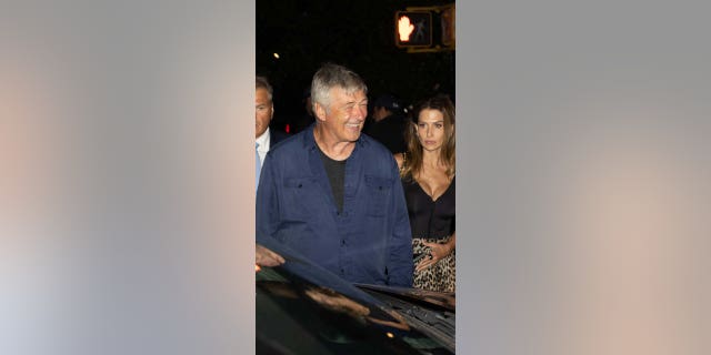 Alec Baldwin and Hilaria at Robert De Niro's birthday