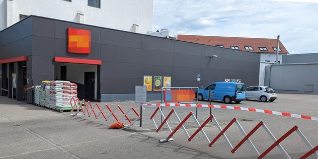 closed supermarket in Austria shown here