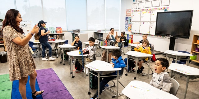 Students at California elementary school