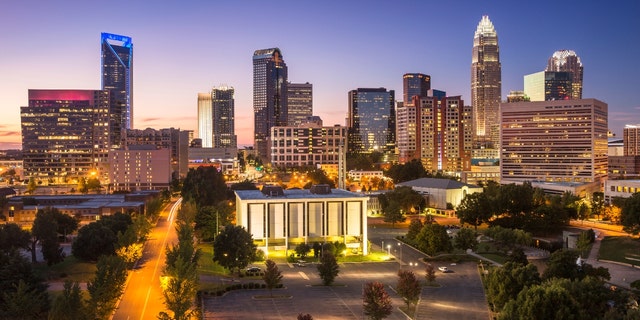 Skyline of Charlotte, North Carolina.