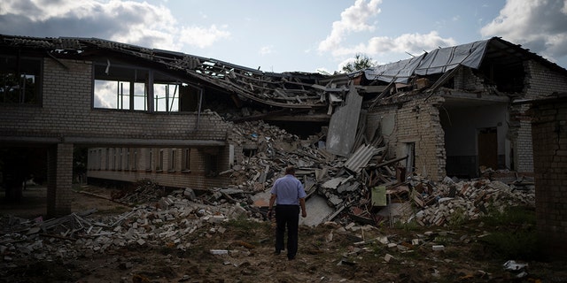 A destroyed school 