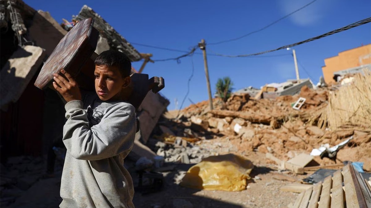 Morocco earthquake rubble