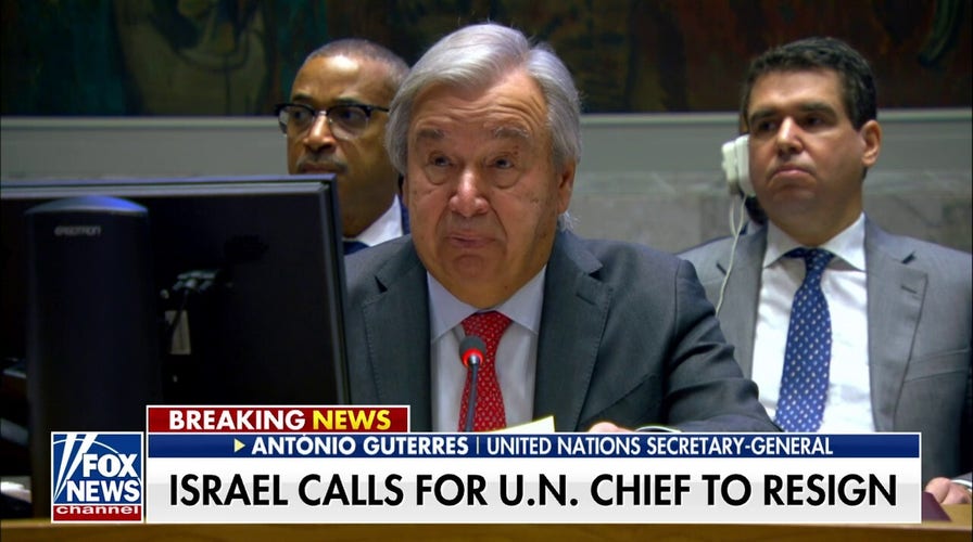 Israel calls on United Nations chief to resign following 'shocking' speech