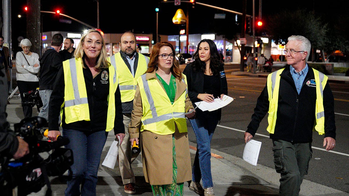 City officials, volunteers walking