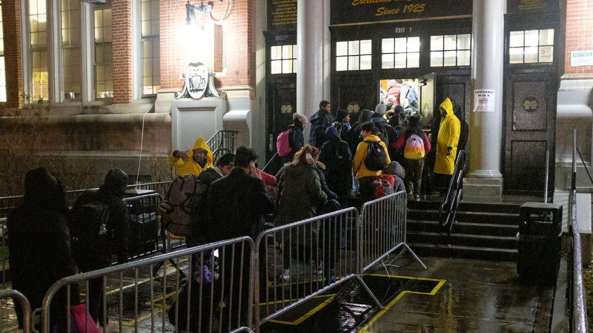 Migrants at Brooklyn high school