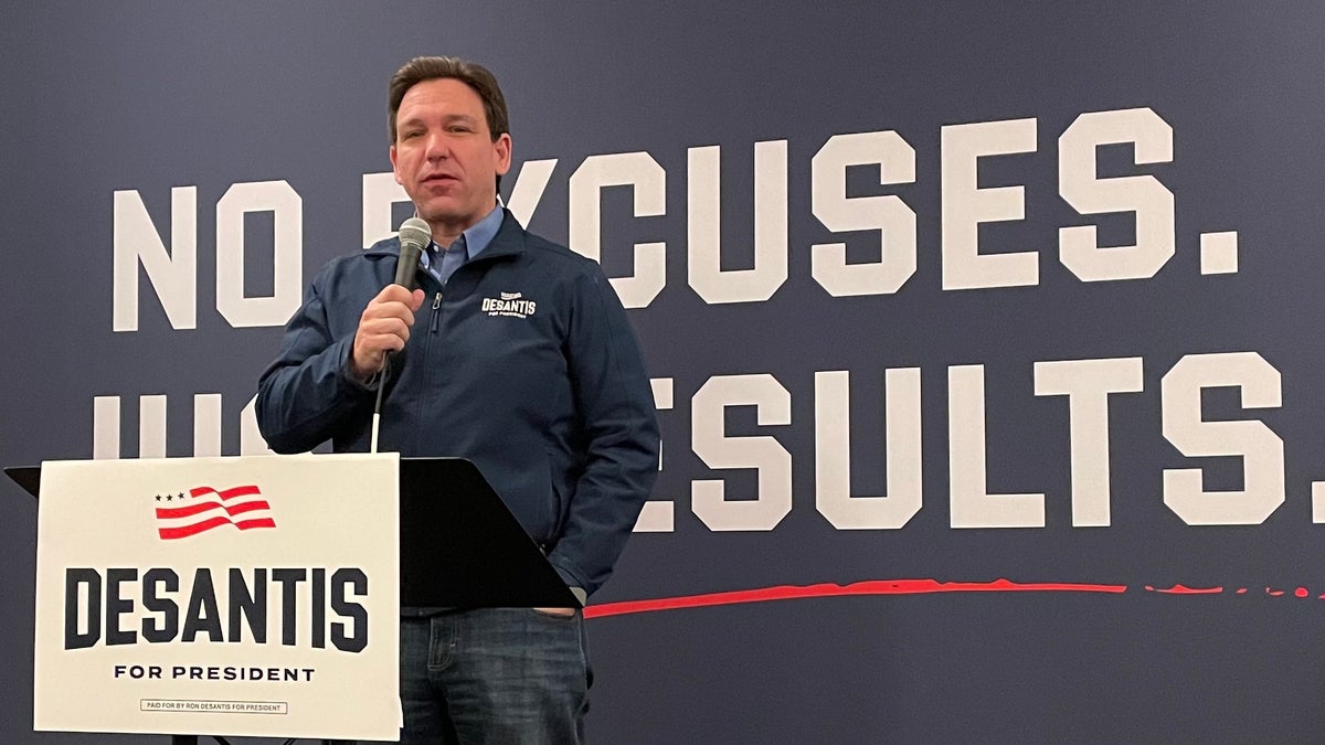 Ron DeSantis in Iowa ahead of the caucuses