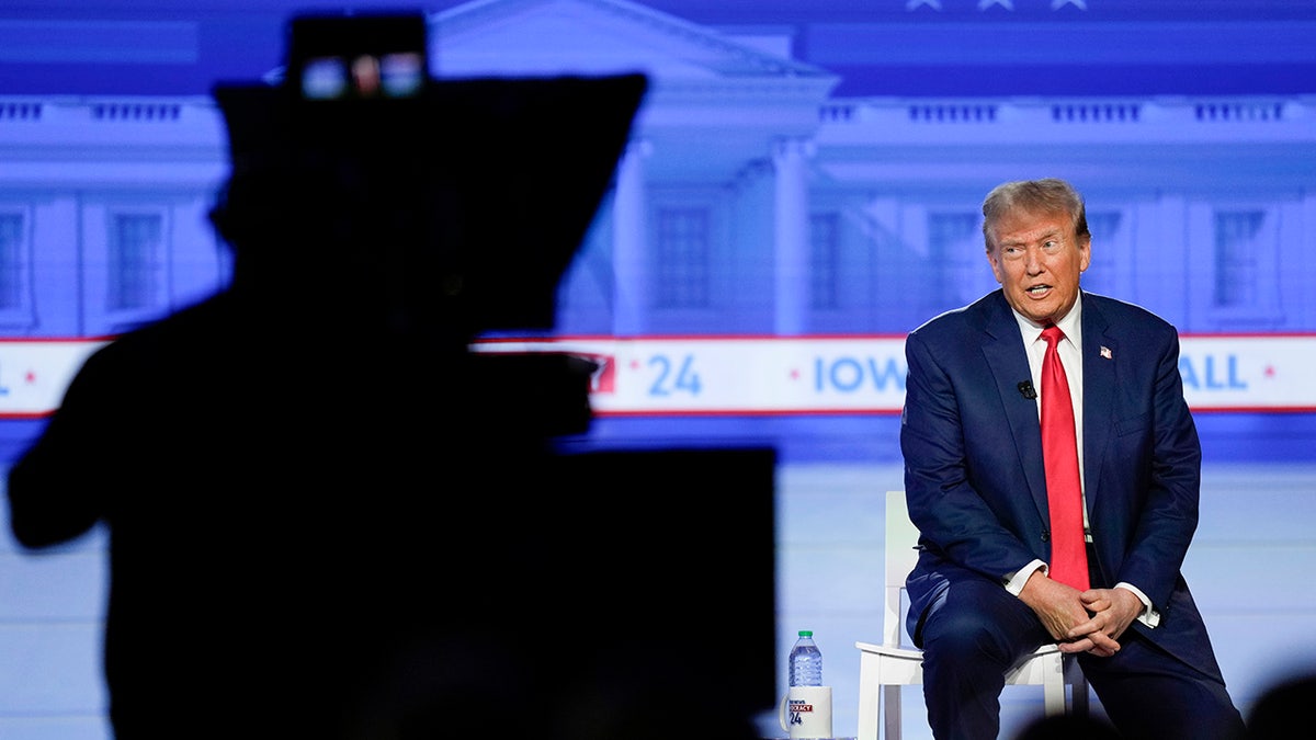 Trump on stage for Iowa town hall