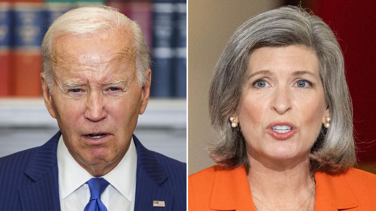 President Biden and Sen. Joni Ernst, R-Iowa