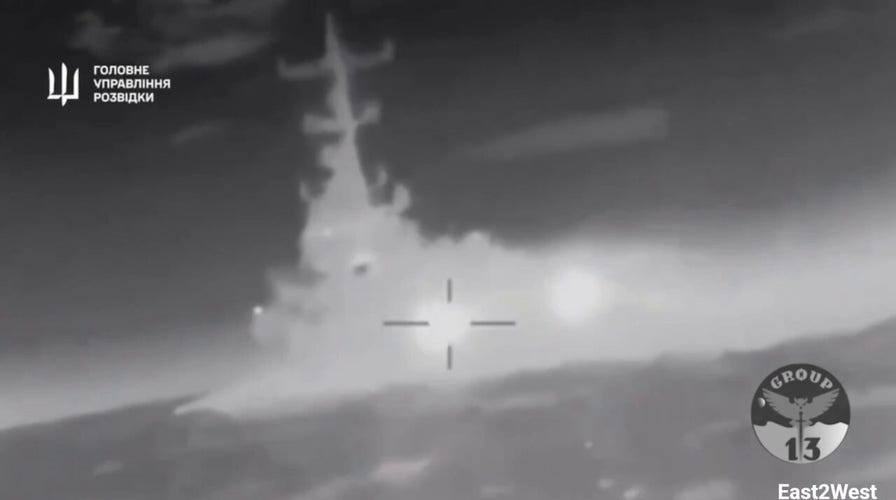 Video claims to show Ukraine drone strike on Russian vessel