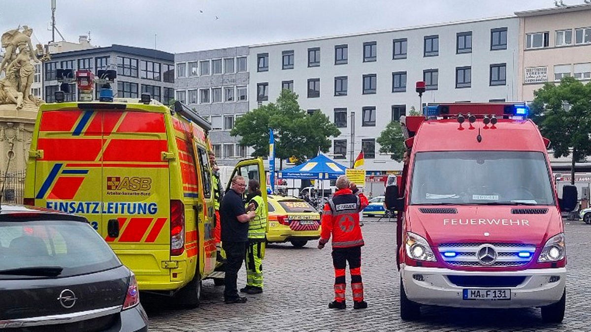 Germany knife attack scene