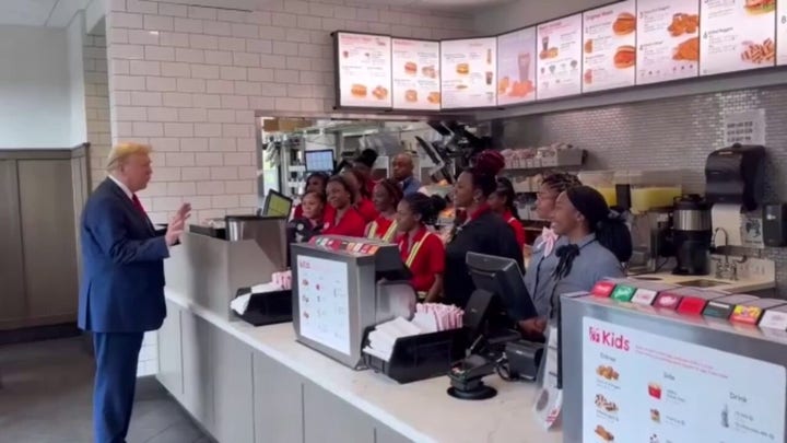 Trump buys Atlanta Chick-fil-A customers chicken and ice cream