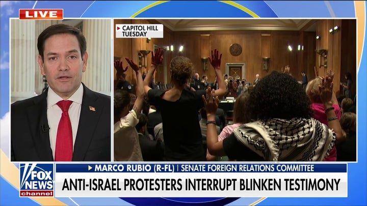 Sen. Rubio reacts to anti-Israel protests during Blinkens testimony: Hamas thinks they have the upper hand