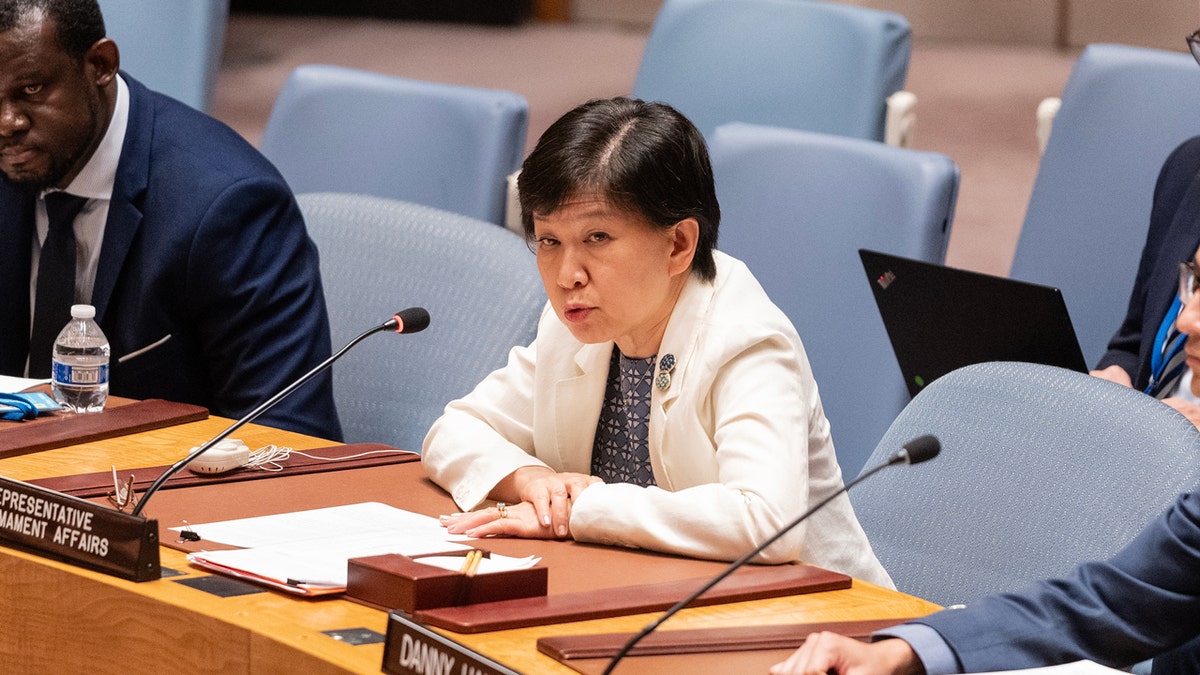 Izumi Nakamitsu, High Representative for Disarmament Affairs speaks during a U.N. Security Council