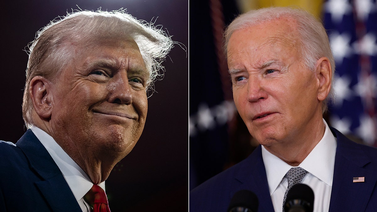 Trump and Biden recent split