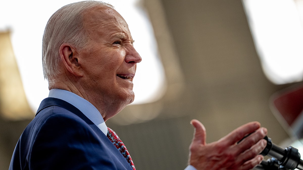 President Joe Biden speaks during a campaign rally at Girard College in Philadelphia, Pennsylvania. 